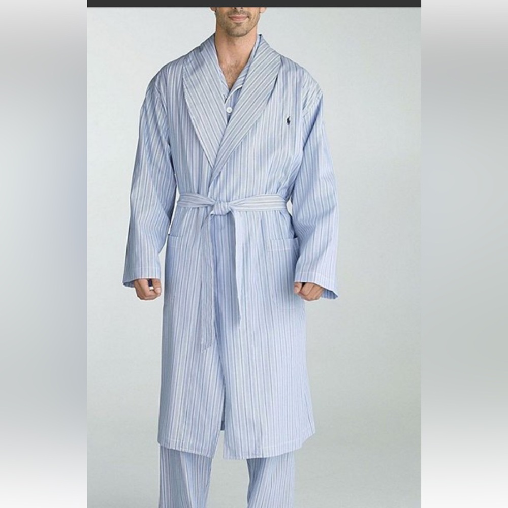 Polo Ralph Lauren Andrew stripe cotton robe - size Small